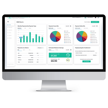 VIP AP Automation software solutions for finances up on a desktop screen